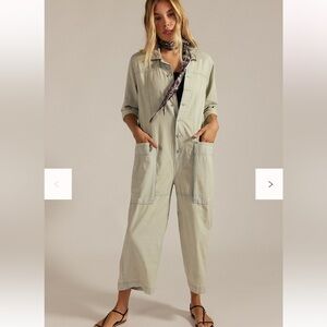 Free People We The Free Margarita Jumpsuit XS Color: Light Blue Beam NWT